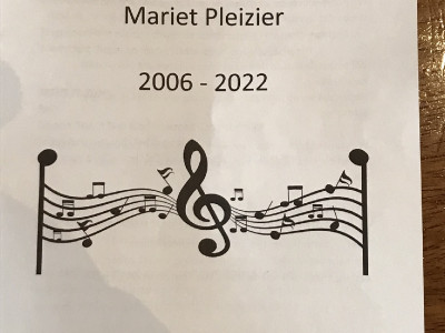 Afscheid dirigente Mariet Pleizier