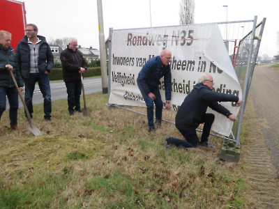 Protestspandoek N35 verwijderen 29-2-2024