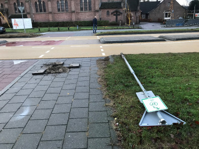 Vernieling bij de tunnel