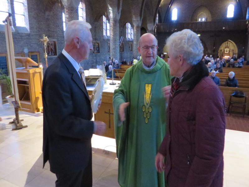 Felicitaties van pastoor J. Verwey